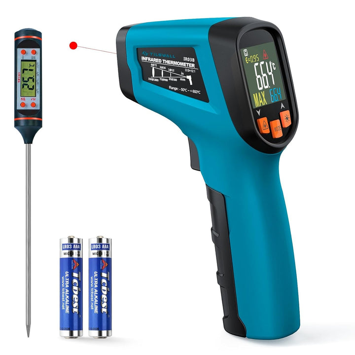 Tilswall Infrared Thermometer Gun with Adjustable Emissivity