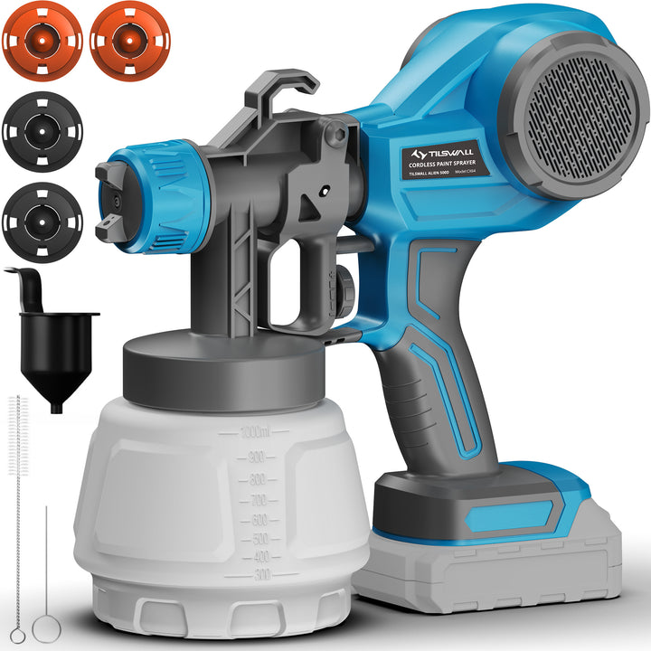 Tilswall Cordless Paint Sprayer Compatible with 18V Makita Battery (Battery Not Included)