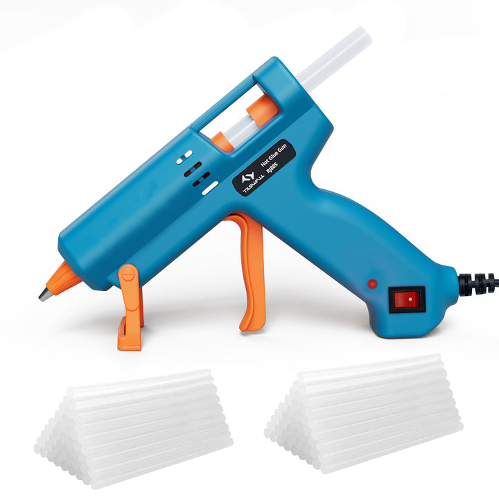 Tilswall 50W Mini Melt Gun with 75pcs 130mm Glue Sticks