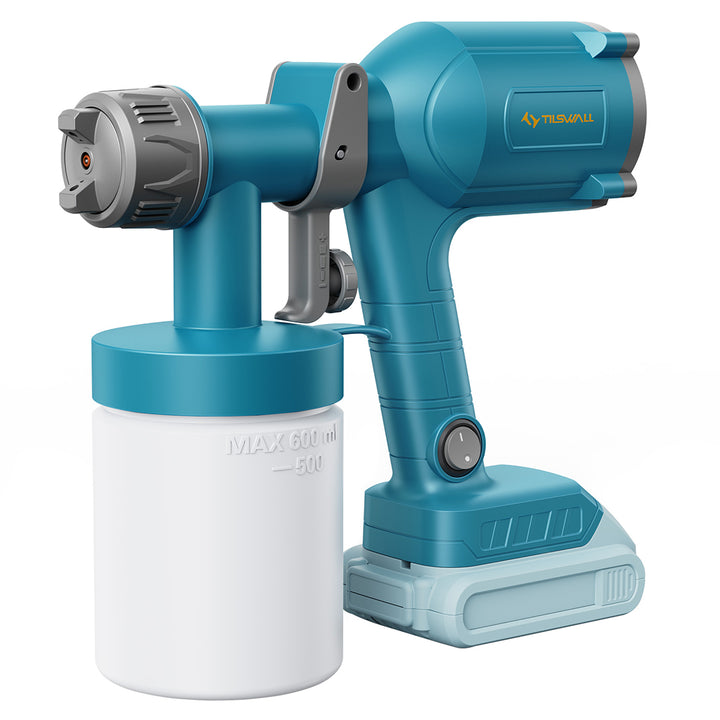 Tilswall Cordless Paint Sprayer, Ultra-Light Electric Spray Gun Compatible for Dewalt 20V Battery(Not Included)