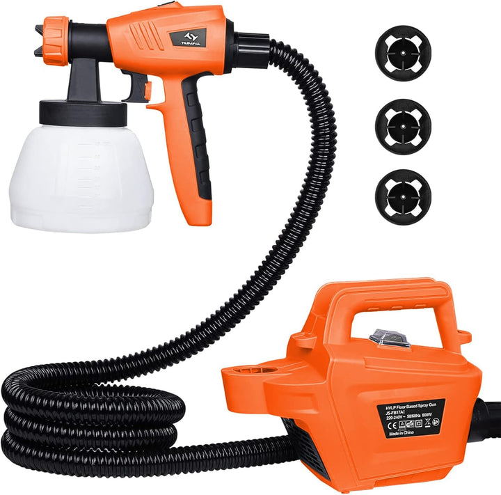 Tilswall Pro 800W Electric HVLP Paint Spray Gun with 3 Nozzle