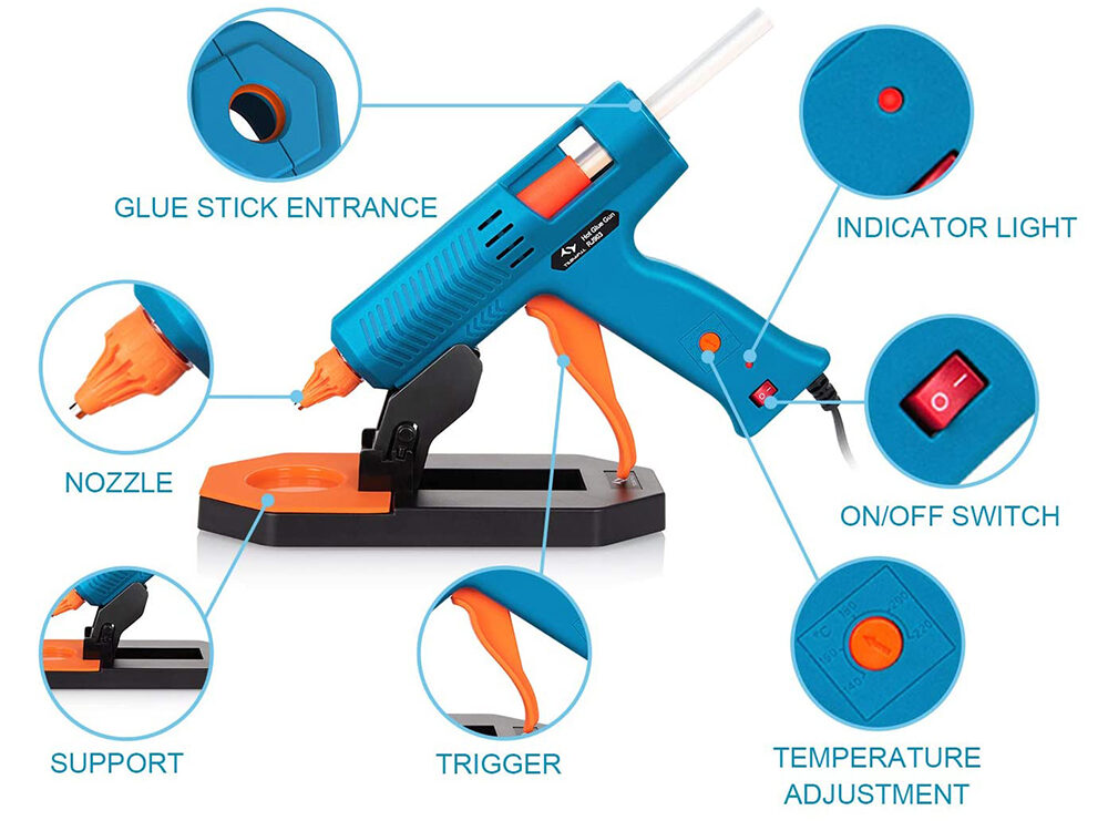 Structure of the hot melt glue gun