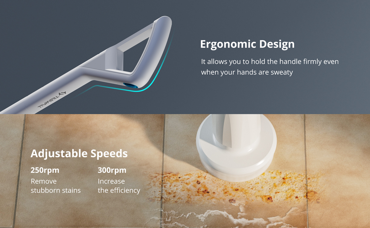 ergonomic design and adjustable speeds